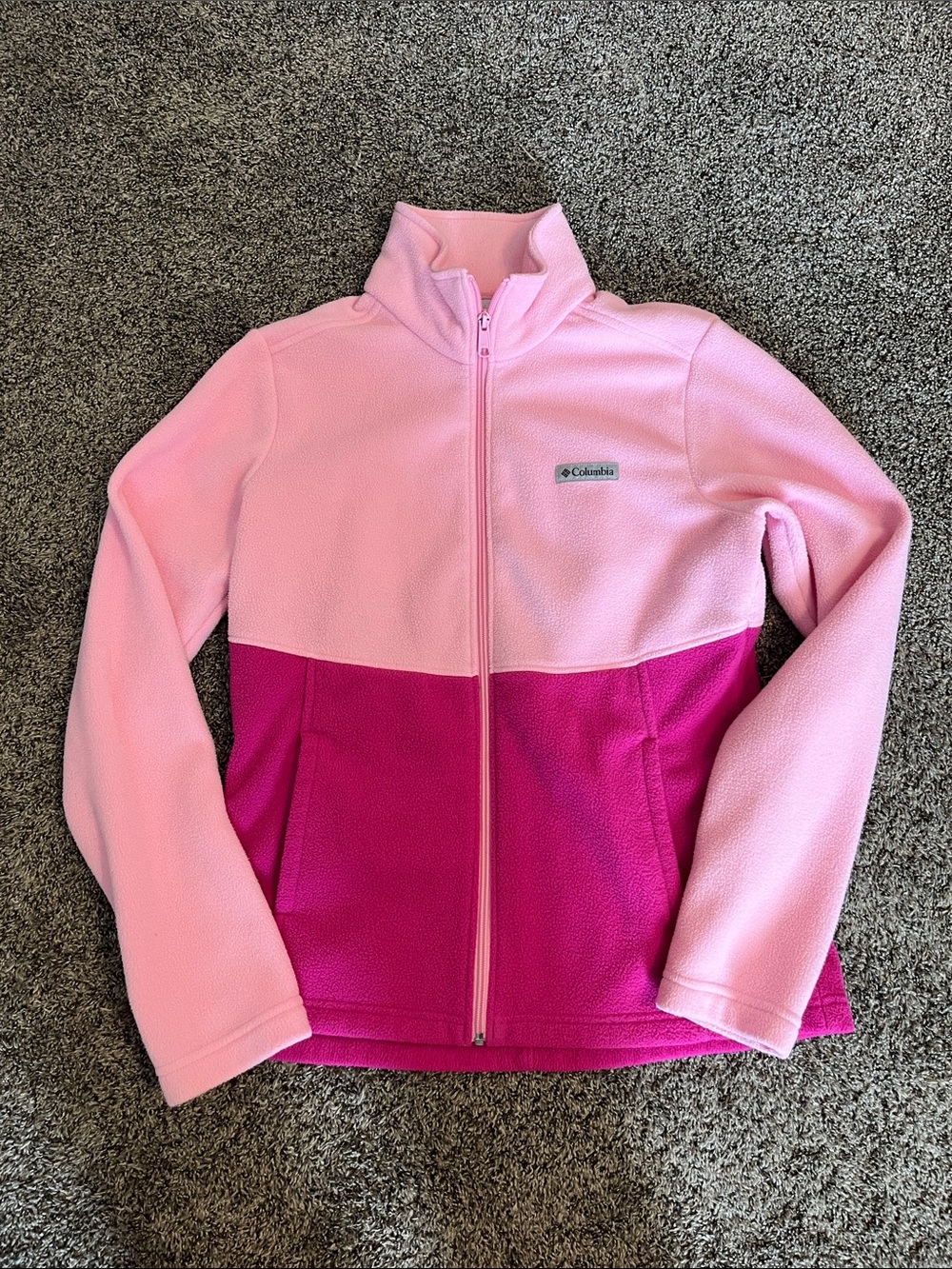 Women’s Columbia Two-Tone Pink Fleece Jacket